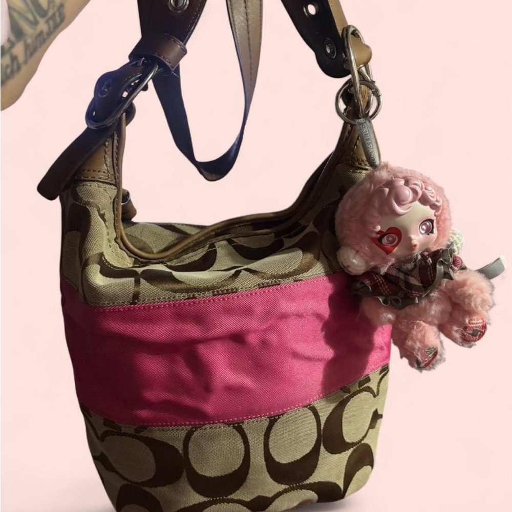 Stylish Pink and Brown Women's Bag